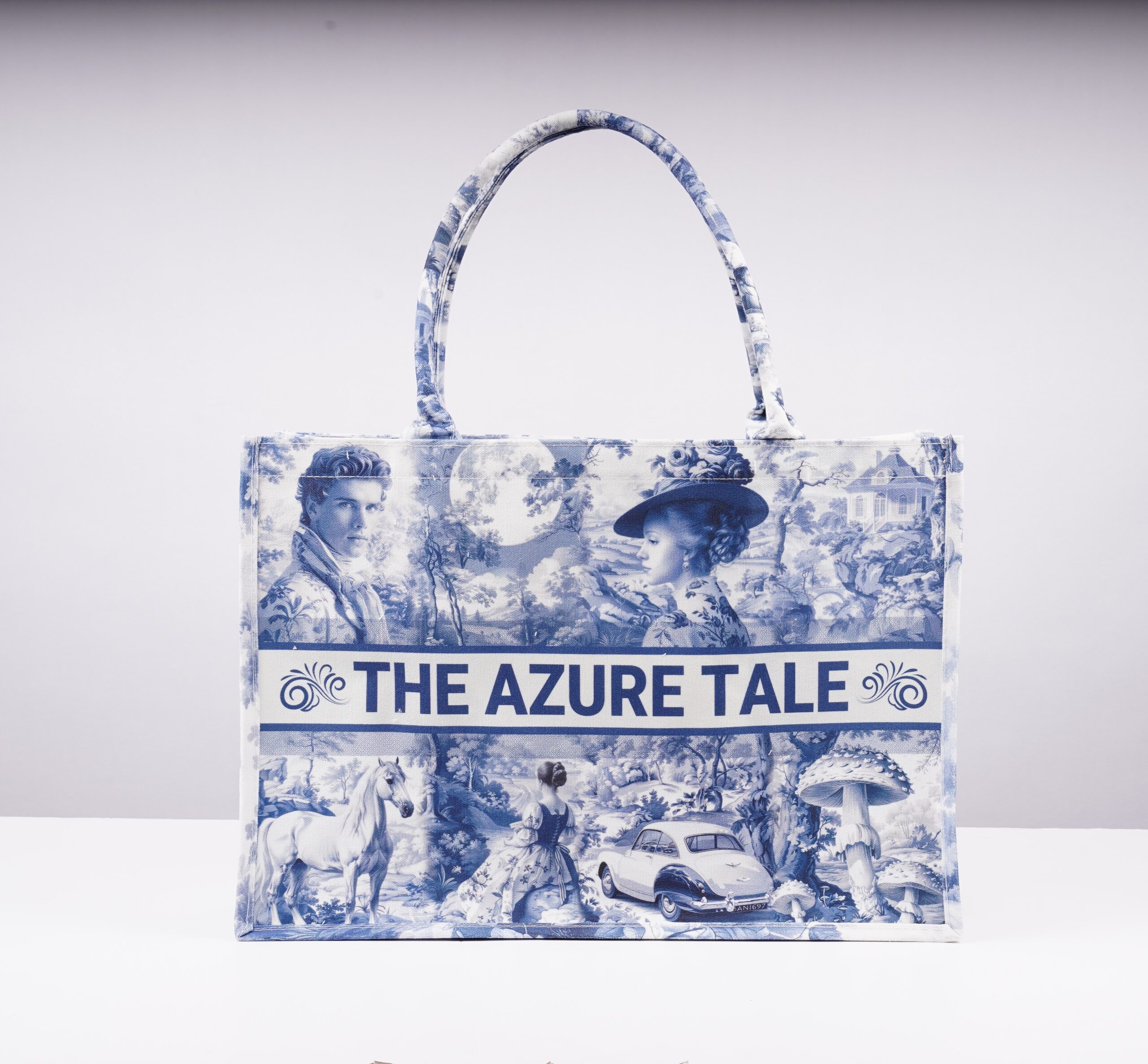The Azure Tale – Illustrated Canvas Tote